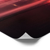 Heroic Firefighter Rescue Scene Poster (Ecke)