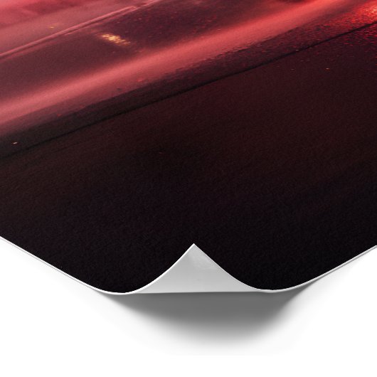 Heroic Firefighter Rescue Scene Poster (Ecke)