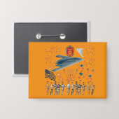 Heroic Hearts Tribute orange Button (Vorderseite/Rückseite)