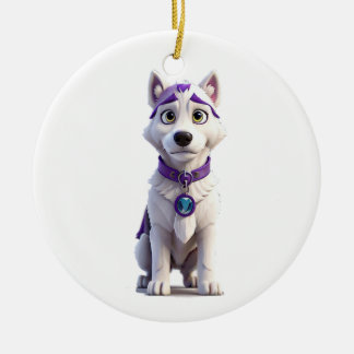 Heroic Husky Keramik Ornament