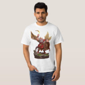 Heroic Winged Dwarf Warrior Fantasy Art T-Shirt (Vorne ganz)
