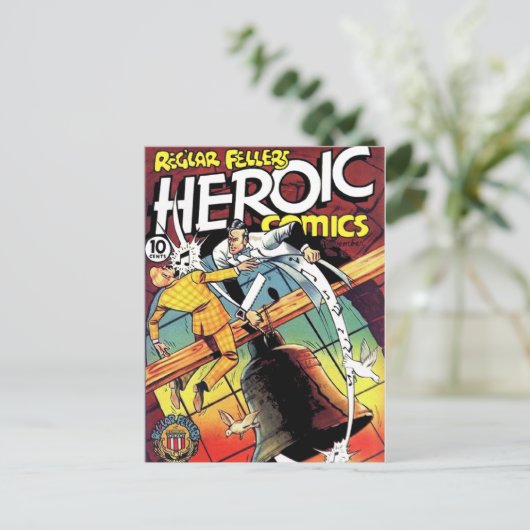 Heroische Comic 15 Postkarte (Stehend Vorderseite)
