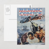 Heroische Comicen Postkarte (Vorne/Hinten)