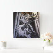 Heroische griechische/römische Szene Quadratische Wanduhr (Zuhause)