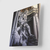 Heroische griechische/römische Szene Quadratische Wanduhr (Winkel)