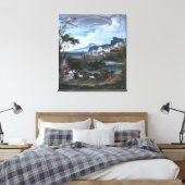 Heroische Landschaft mit Regenbogen Leinwanddruck (Insitu (Schlafzimmer))