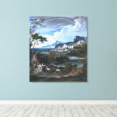 Heroische Landschaft mit Regenbogen Leinwanddruck (Insitu (Holzboden))