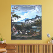 Heroische Landschaft mit Regenbogen Leinwanddruck (Insitu (Wohnzimmer))