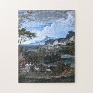 Heroische Landschaft mit Regenbogen Puzzle