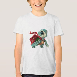 Heroische Meeresschildkröte in Rotem Kap Tri-Blend Shirt