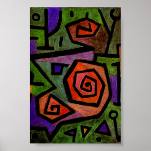 Heroische Rose von Paul Klee Abstrakt Art Poster
