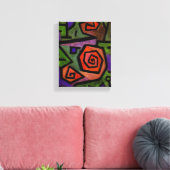 Heroische Rose von Paul Klee Abstrakt Moderne Kuns Leinwanddruck (Insitu (Wohnzimmer))