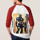 "Heroischer Captain America T - Shirt" T-Shirt (Rückseite)
