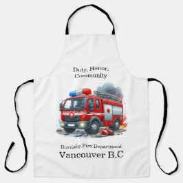 Heroischer Feuerwehrmann bekämpft Stadtbrand Schürze