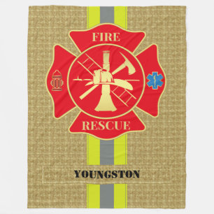 Heroischer Feuerwehrmann Maltese Cross Cosy Design Fleecedecke