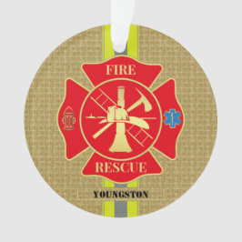 Heroischer Feuerwehrmann, Malteser Cross Design Ornament