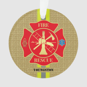 Heroischer Feuerwehrmann, Malteser Cross Design Ornament