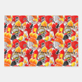 Heroischer Feuerwehrmann Themed Geschenkpapier Set (Vorderseite)