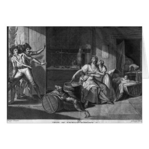 Heroischer Mut einer Frau, die Vendean Räuber