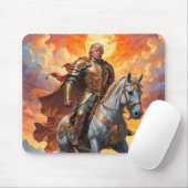 Heroischer Trump-Krieger in Goldener Rüstung Mousepad (Mit Mouse)