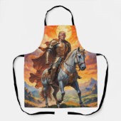 Heroischer Trump-Krieger in Goldener Rüstung Schürze (Vorderseite)