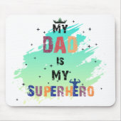 Heroischer Vater Vibes Square Mousepad (Vorne)