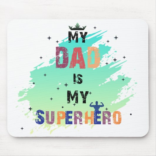 Heroischer Vater Vibes Square Mousepad (Vorne)
