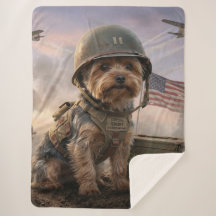 Heroischer Yorkie Spezialeinheit | Sherpa-Decke