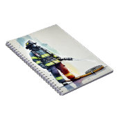 Heroisches Firefighter Art Notebook Notizblock (Rechte Seite)