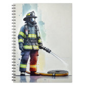 Heroisches Firefighter Art Notebook Notizblock (Vorderseite)