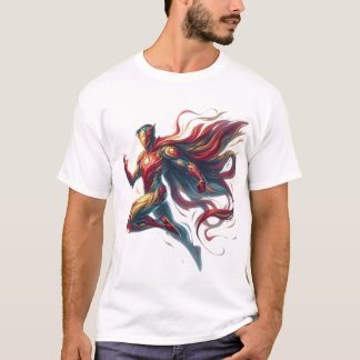 Heroisches Glühen: Handgemalte Superheld Art T - S T-Shirt