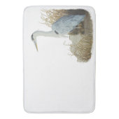 Heron an der Marsh Edge Bath Mat Badematte (Vorderseite Vertikal)