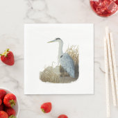 Heron an der Marsh Edge Serviette (Beispiel)
