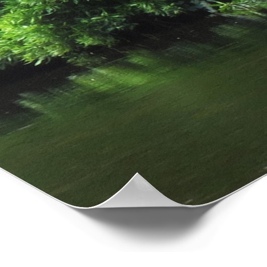 Heron and Lazy River Poster Print (Ecke)