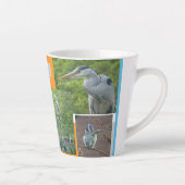 Heron and Little Bird Collage Latte Tasse (Rechts)