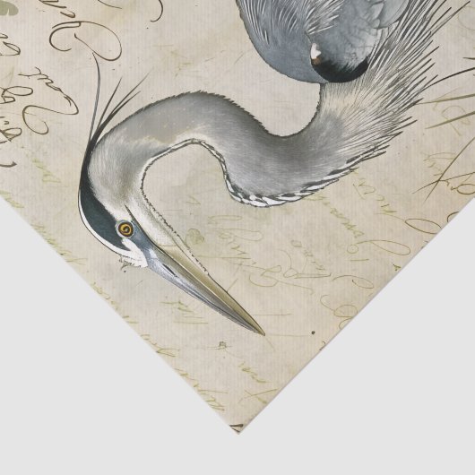 Heron and Sunflower Decoupage Seidenpapier (Ausschnitt)