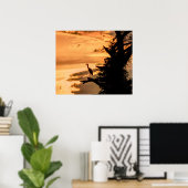 Heron at Sunset - James River - Art Poster (Heimbüro)