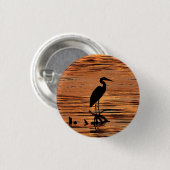 Heron bei Sunset Button (Vorne & Hinten)