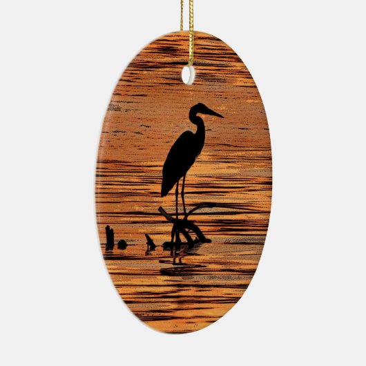 Heron bei Sunset Keramikornament (Rechts)