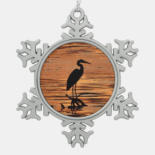 Heron bei Sunset Ornament (Vorderseite)