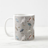 Heron Bird Egret Nature Mit Monogramm Kaffeetasse (Links)