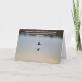 Heron Bird fliegt über die Friedliche Verse des Se Karte (Vorderseite)