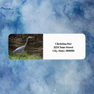 Heron Bird Foto Personalisieren Rücksendeadresse