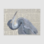 Heron Bird French Newspapier Vintag Decoupage Seidenpapier (Vorderseite)
