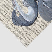 Heron Bird French Newspapier Vintag Decoupage Seidenpapier (Ausschnitt)