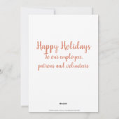 Heron Bird im Winter Snow Business Weihnachten (Rückseite)