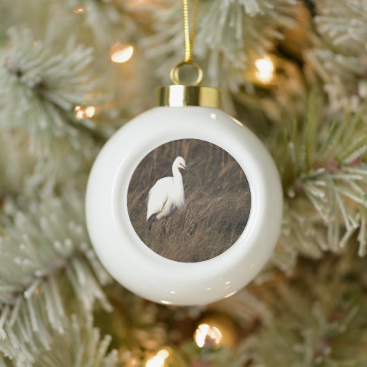 Heron Bird Keramik Ball Weihnachtsdekoration Keramik Kugel-Ornament (Baum)