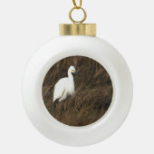 Heron Bird Keramik Ball Weihnachtsdekoration Keramik Kugel-Ornament (Vorderseite)