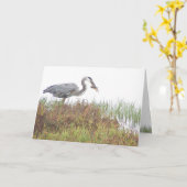 Heron Bird Wildlife Animals Wetlands Karte (Gelbe Blume)