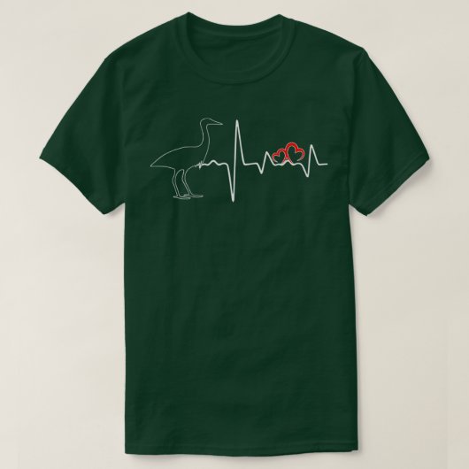Heron Birds Heartbeat Liebe für Heron T-Shirt (Design vorne)